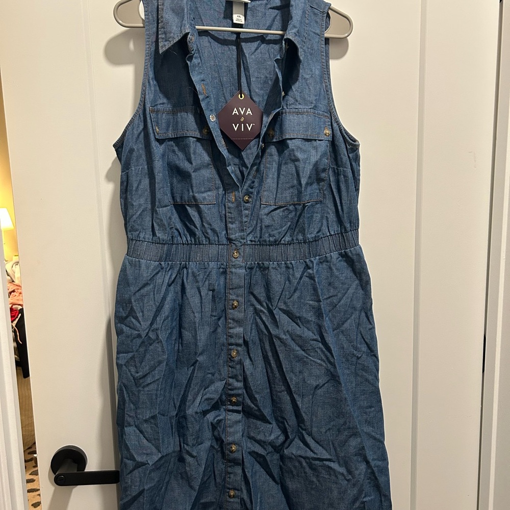 Ava & Viv Blue Denim Dress